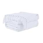 Ashmore Cotton Luxury Blankets & Throws // White (King / Cal. King)