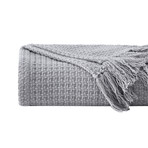Ashmore Cotton Luxury Blankets & Throws // Gray (Throw)