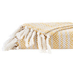 Agadir Cotton Luxury Blankets & Throws // Gold (Throw)