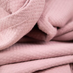 Milton Cotton Luxury Blankets & Throws // Pink (King / Cal. King)