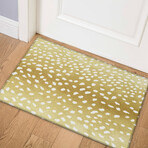 Safari Gazelle Print Non-Skid Rug // Gilded (1'8" x 2'6" Accent Rug)