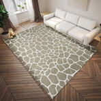 Safari Giraffe Print Non-Skid Rug // Taupe (1'8" x 2'6" Accent Rug)