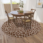 Safari Giraffe Print Non-Skid Rug // Coffee (1'8" x 2'6" Accent Rug)