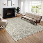 Safari Leopard Print Non-Skid Rug // Taupe (1'8" x 2'6" Accent Rug)