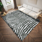 Safari Tiger Print Non-Skid Rug // Gray (1'8" x 2'6" Accent Rug)