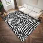 Safari Tiger Print Non-Skid Rug // Pearl (1'8" x 2'6" Accent Rug)