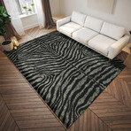 Safari Tiger Print Non-Skid Rug // Shadow (1'8" x 2'6" Accent Rug)