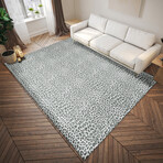 Safari Leopard Print Non-Skid Rug // Gray (1'8" x 2'6" Accent Rug)