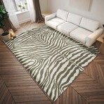 Safari Tiger Print Non-Skid Rug // Taupe (1'8" x 2'6" Accent Rug)