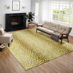 Safari Gazelle Print Non-Skid Rug // Gilded (1'8" x 2'6" Accent Rug)