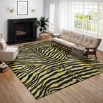 Safari Tiger Print Non-Skid Rug // Gold (1'8" x 2'6" Accent Rug)