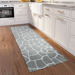Safari Giraffe Print Non-Skid Rug // Gray (1'8" x 2'6" Accent Rug)