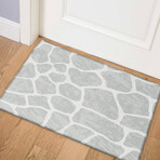 Safari Giraffe Print Non-Skid Rug // Gray (1'8" x 2'6" Accent Rug)