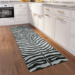 Safari Tiger Print Non-Skid Rug // Gray (1'8" x 2'6" Accent Rug)