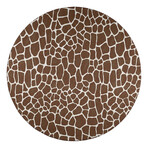 Safari Giraffe Print Non-Skid Rug // Coffee (1'8" x 2'6" Accent Rug)