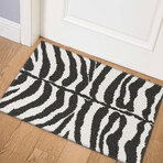 Safari Tiger Print Non-Skid Rug // Pearl (1'8" x 2'6" Accent Rug)