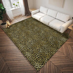 Safari Leopard Print Non-Skid Rug // Gold (1'8" x 2'6" Accent Rug)