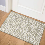 Safari Leopard Print Non-Skid Rug // Taupe (1'8" x 2'6" Accent Rug)