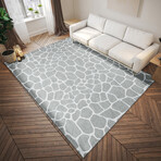 Safari Giraffe Print Non-Skid Rug // Gray (1'8" x 2'6" Accent Rug)