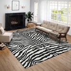 Safari Tiger Print Non-Skid Rug // Pearl (1'8" x 2'6" Accent Rug)