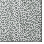 Safari Leopard Print Non-Skid Rug // Gray (1'8" x 2'6" Accent Rug)