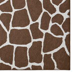 Safari Giraffe Print Non-Skid Rug // Coffee (1'8" x 2'6" Accent Rug)