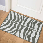 Safari Tiger Print Non-Skid Rug // Gray (1'8" x 2'6" Accent Rug)