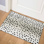 Safari Gazelle Print Non-Skid Rug // Pearl (1'8" x 2'6" Accent Rug)
