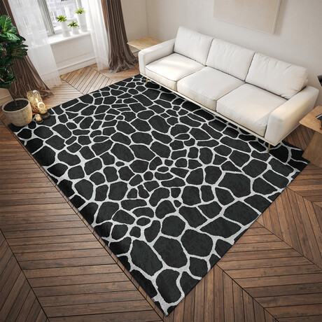 Safari Giraffe Print Non-Skid Rug // Shadow (1'8" x 2'6" Accent Rug)