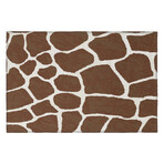 Safari Giraffe Print Non-Skid Rug // Coffee (1'8" x 2'6" Accent Rug)
