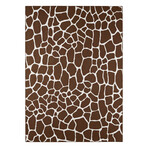 Safari Giraffe Print Non-Skid Rug // Coffee (1'8" x 2'6" Accent Rug)