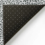 Safari Leopard Print Non-Skid Rug // Gray (1'8" x 2'6" Accent Rug)