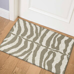 Safari Tiger Print Non-Skid Rug // Taupe (1'8" x 2'6" Accent Rug)