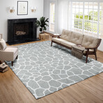 Safari Giraffe Print Non-Skid Rug // Gray (1'8" x 2'6" Accent Rug)