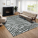 Safari Tiger Print Non-Skid Rug // Gray (1'8" x 2'6" Accent Rug)