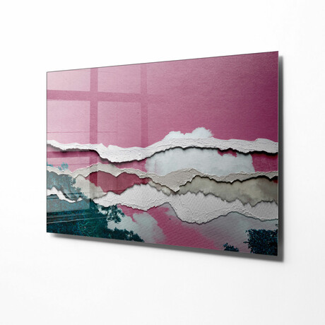Pink Waves (11.8"H x 17.7"W x 0.2"D)