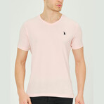 Alex V-Neck Shirt // Pink (Small)