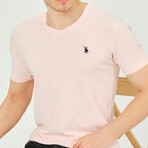 Alex V-Neck Shirt // Pink (Small)