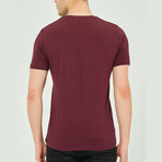 Alex V-Neck Shirt // Maroon (Small)