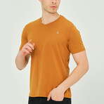 Alex V-Neck Shirt // Camel (Small)