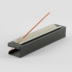 Incense Holder (Black + Dark Concrete Tray)