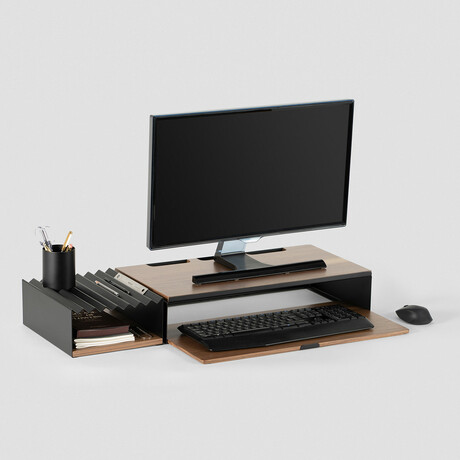 Walnut Computer Stand