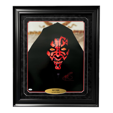 Ray Park // Autographed "Face" Star Wars Darth Maul Photo // Framed