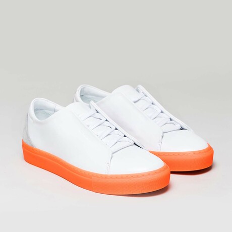 Minimal Low V21 Sneakers // White + Orange (Euro: 40)