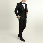 Tate 3-Piece Slim Fit Suit // Black (Euro: 56)
