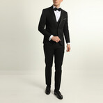 Tate 3-Piece Slim Fit Suit // Black (Euro: 46)