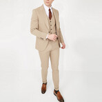 Kelton 3-Piece Slim Fit Suit // Beige (Euro: 52)