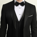 Tate 3-Piece Slim Fit Suit // Black (Euro: 50)