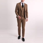 Dalton 3-Piece Slim Fit Suit // Brown (Euro: 48)