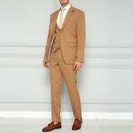 Orlando 3-Piece Slim Fit Suit // Brown (Euro: 44)